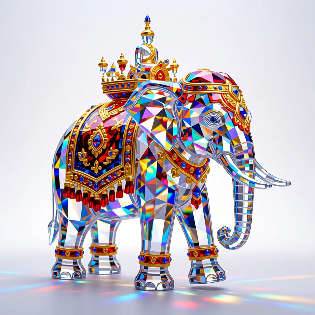 A traditional Sri Lankan Kandy Perahera elephant procession at night.