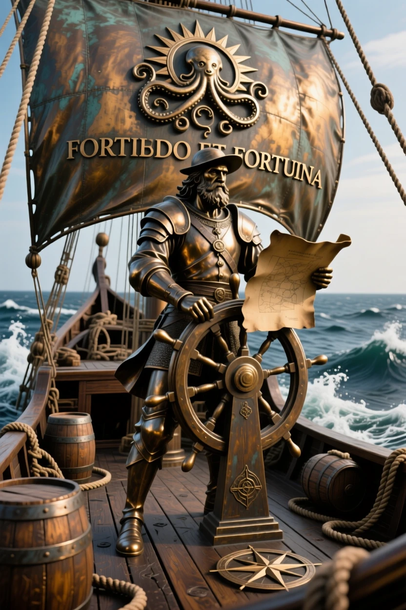 A legendary voyage across uncharted seas, with a strong sense of narrative and history, evoking legend and timeless drama