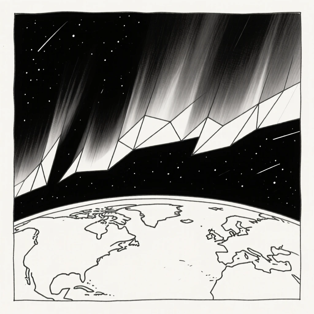 A view of the aurora seen from low orbit