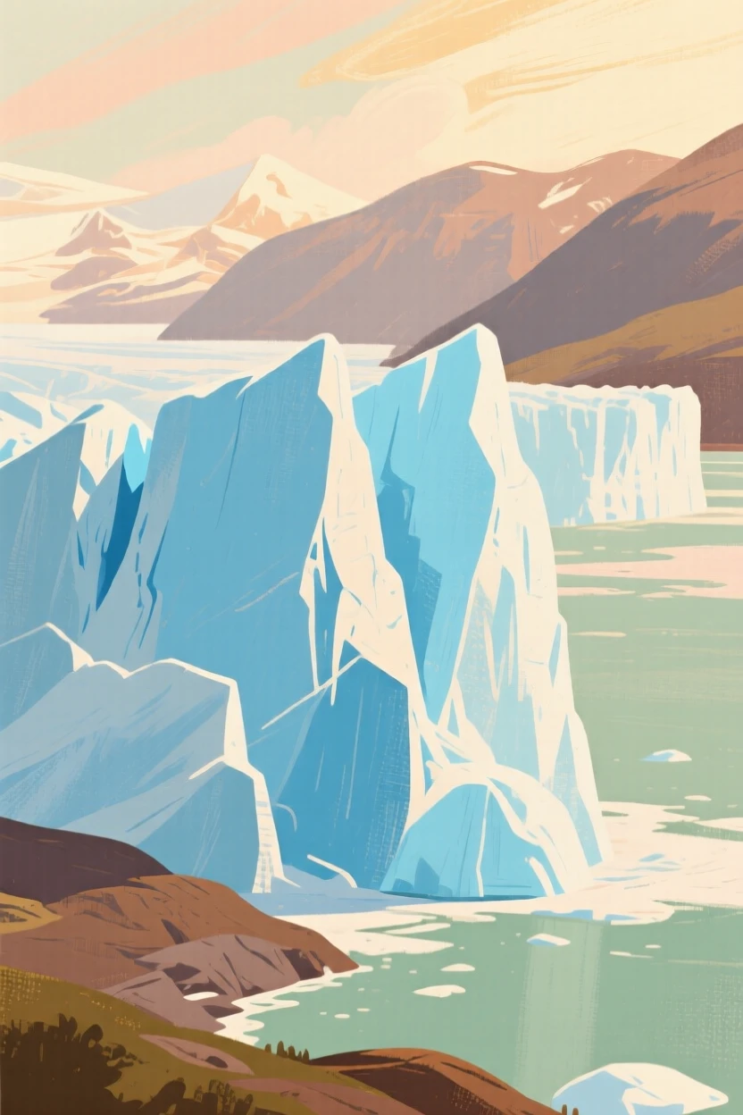 A view of the Perito Moreno glacier's blue ice cliffs
