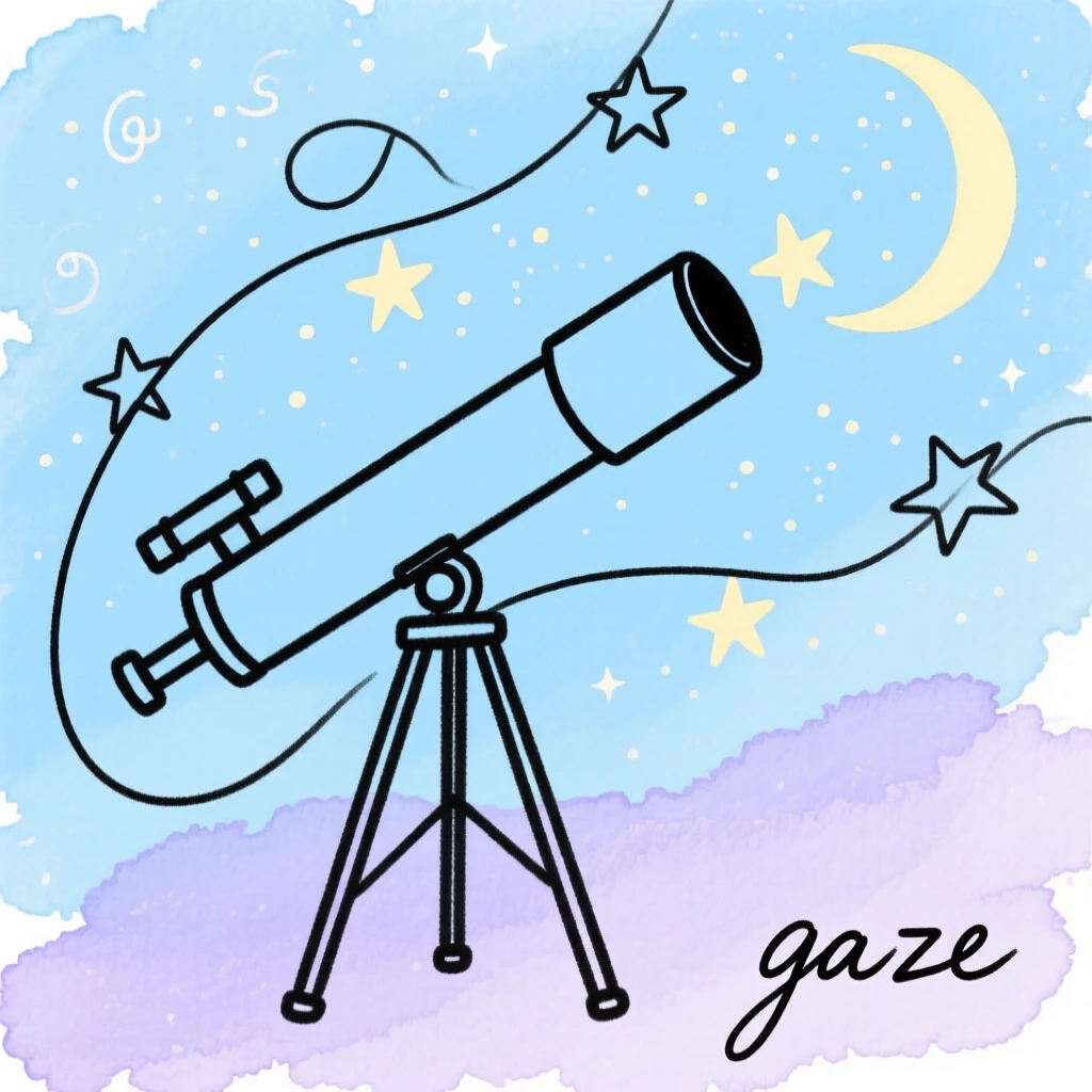 A telescope pointed at a starry sky
