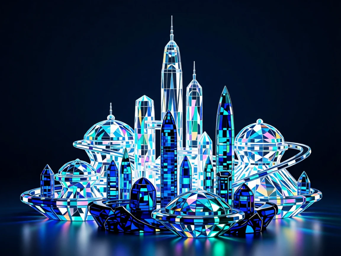 A futuristic underwater city glowing beneath deep ocean darkness.