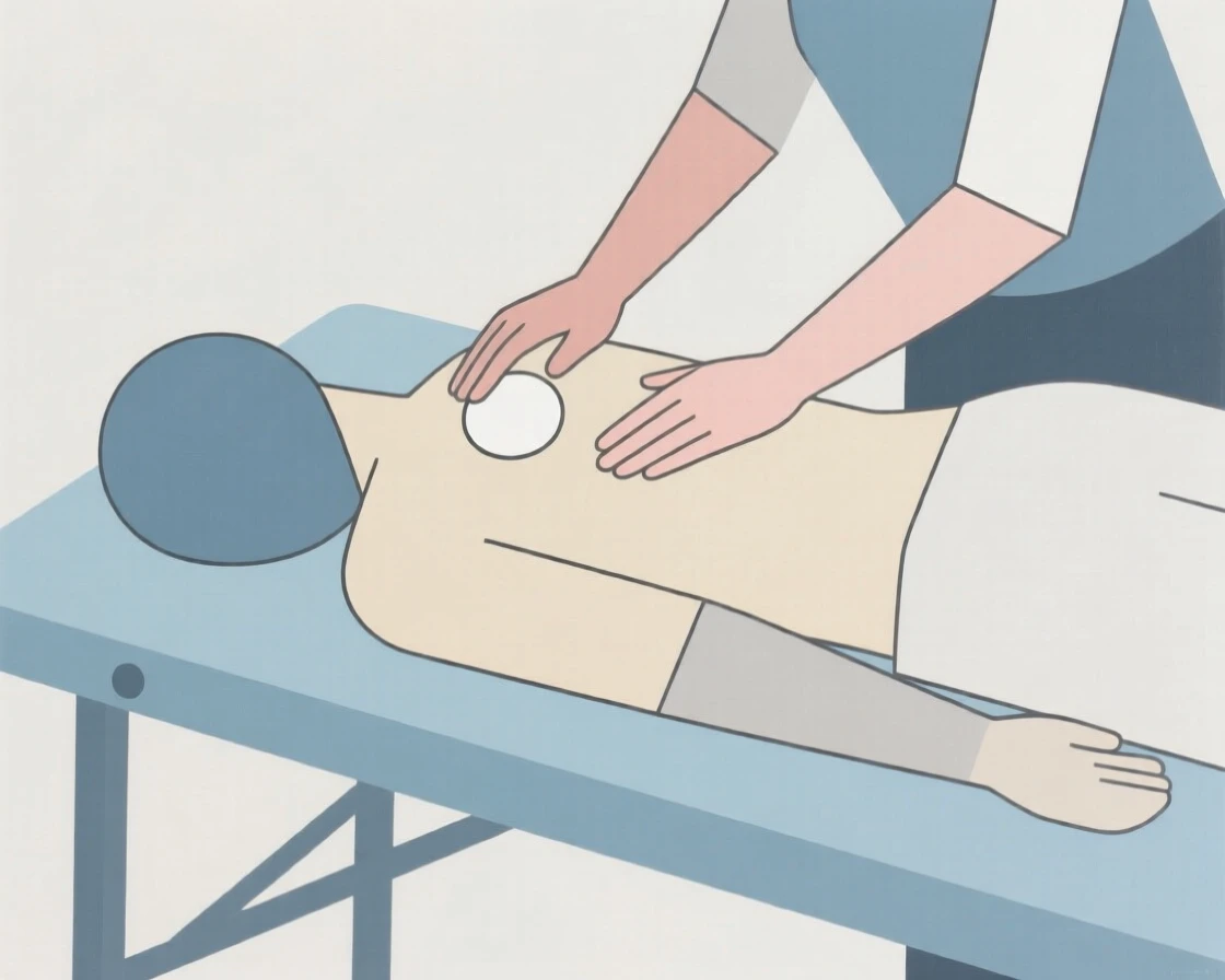 A person receiving a relaxing massage