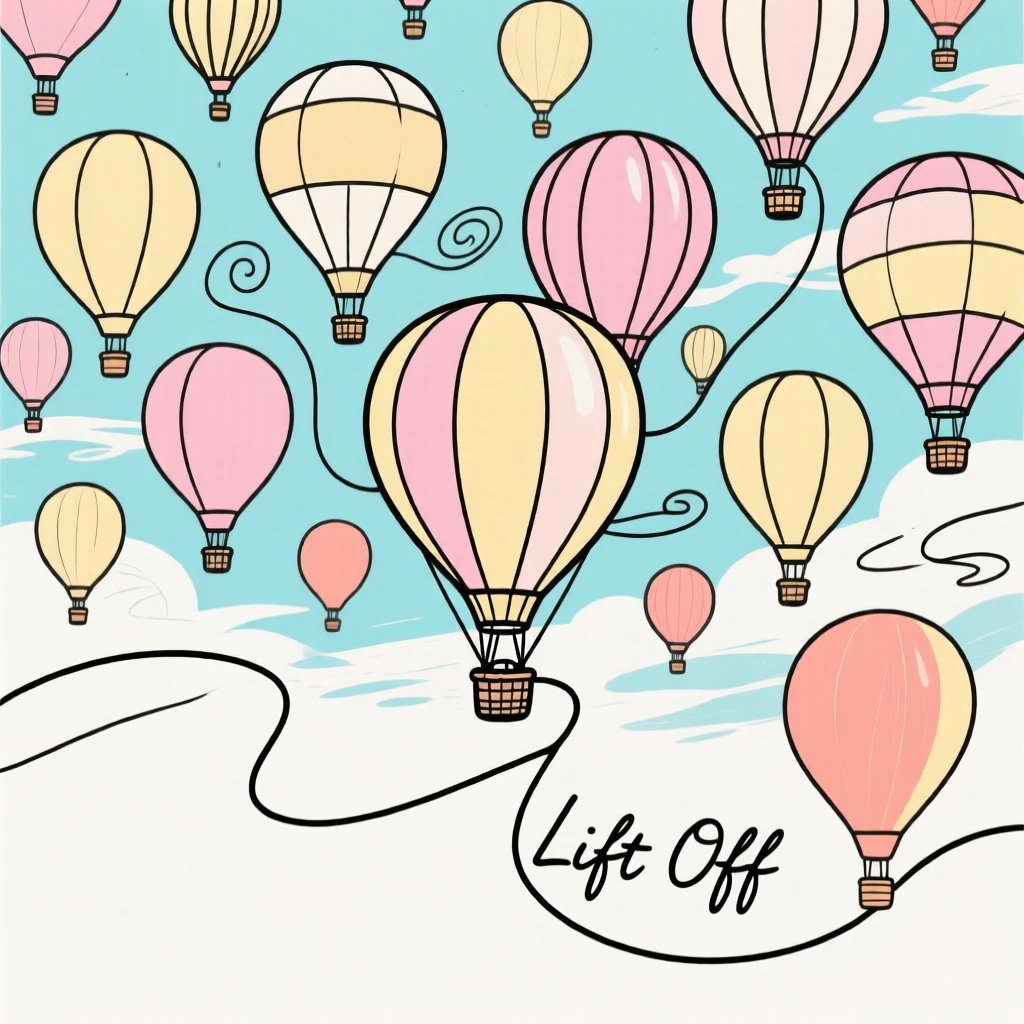 A hot air balloon festival with dozens aloft