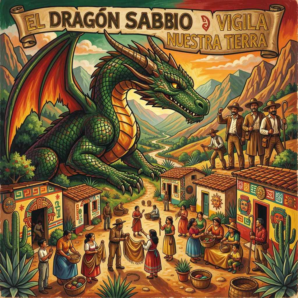 A wise dragon watching over a hidden valley