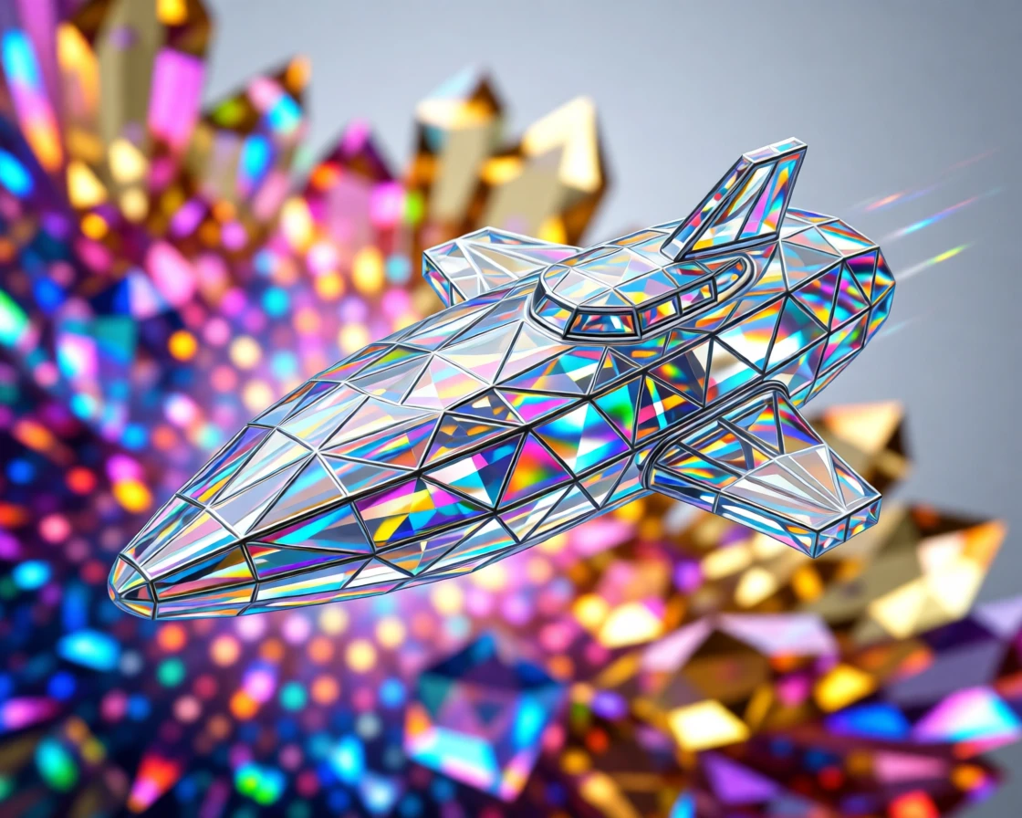 An interstellar generation ship gliding silently past a colorful nebula.