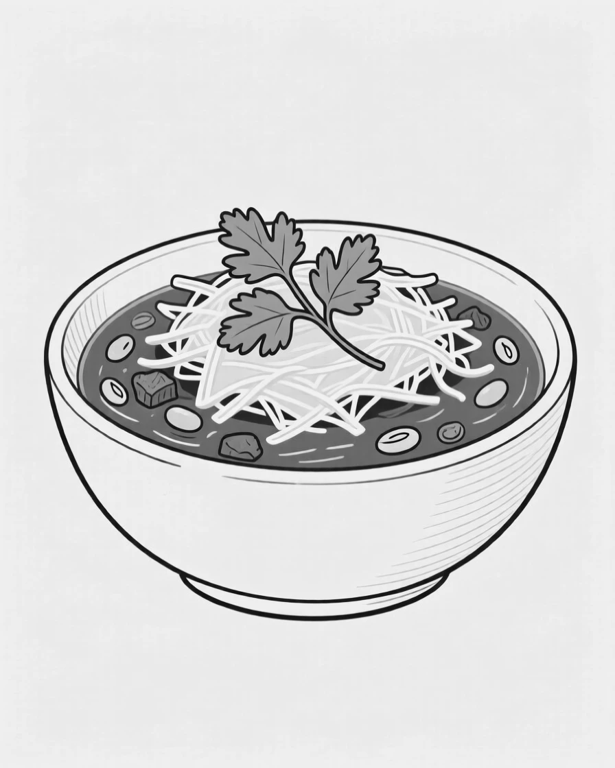 A bowl of chili topped with cheese and fresh cilantro