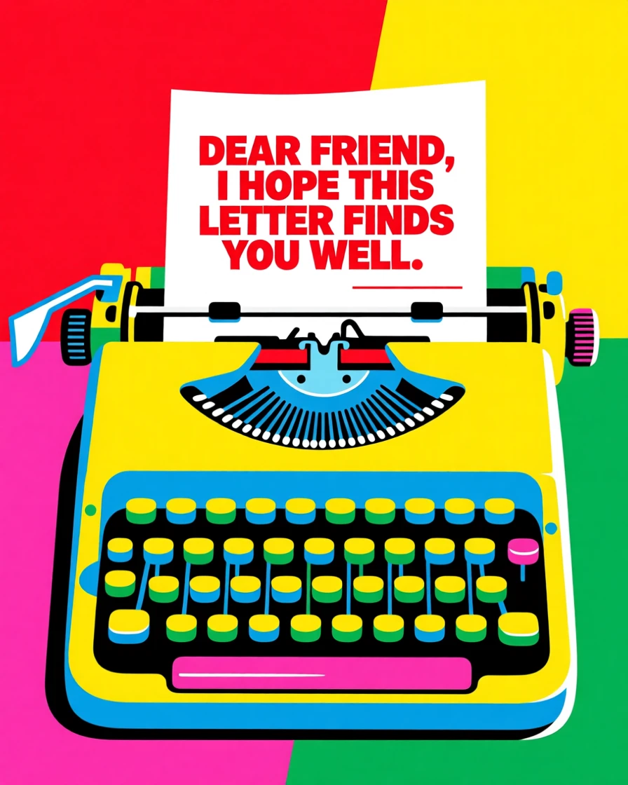 Vintage typewriter with a half finished letter