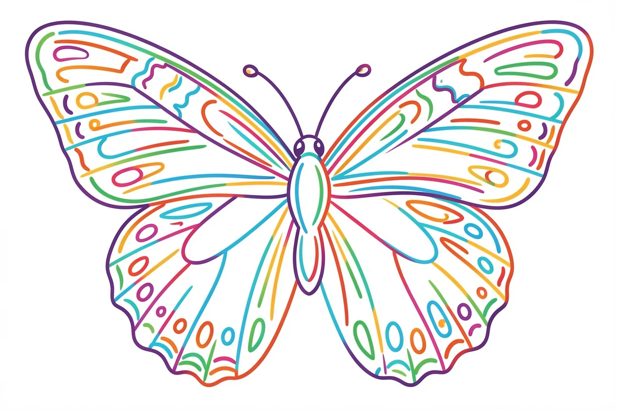 A close-up of a butterfly's wing pattern in vivid detail.