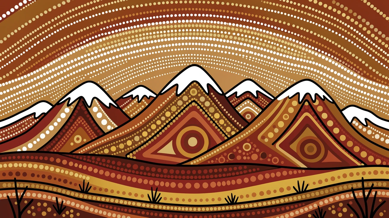 Snow-capped mountain peaks stretching to the horizon