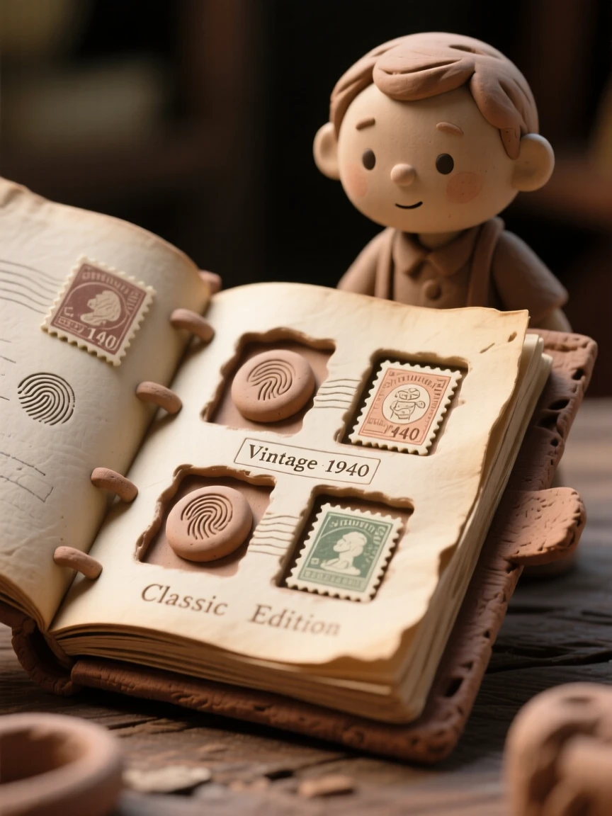 A collection of vintage stamps arranged neatly in an album
