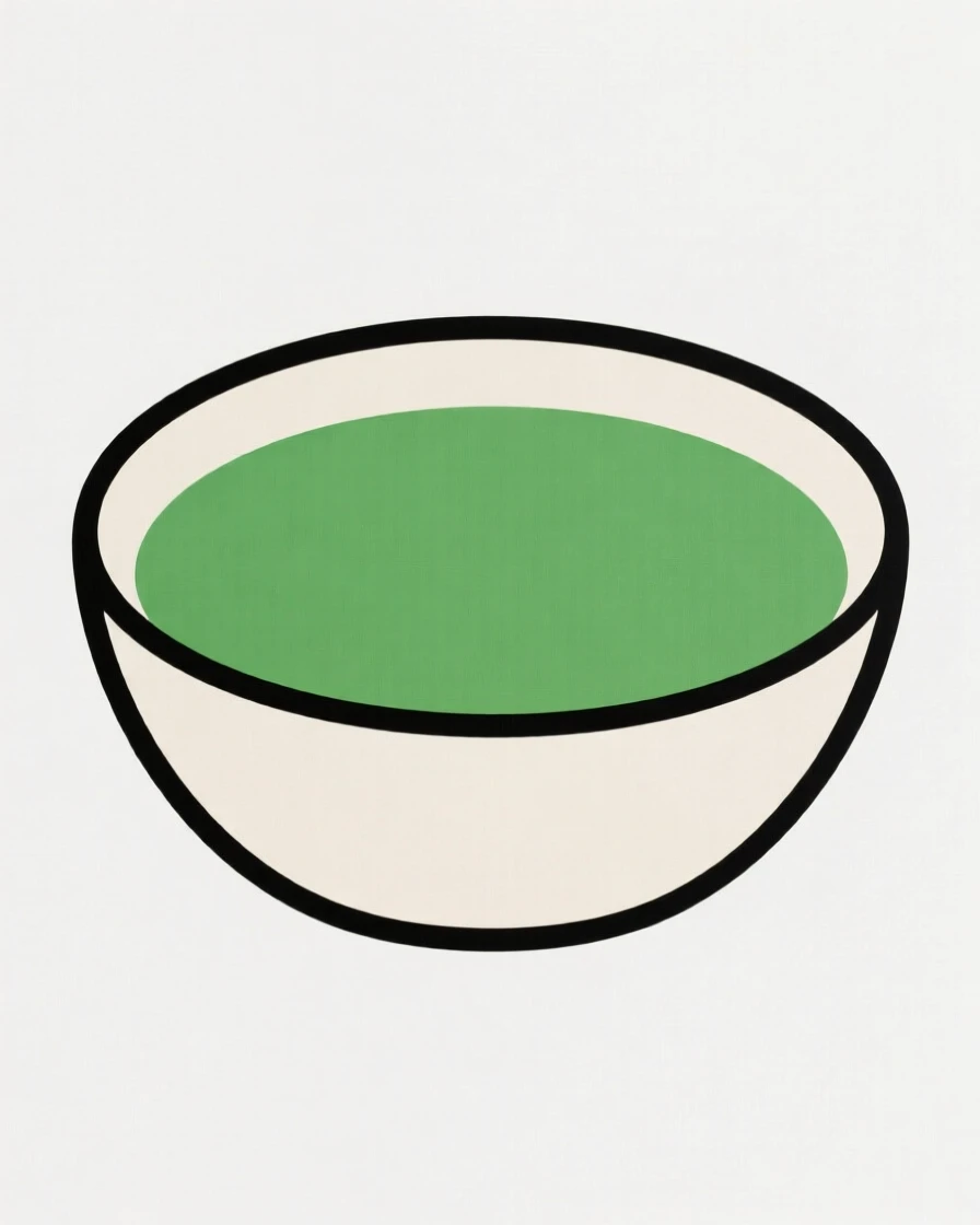 A bowl of fresh green smoothie