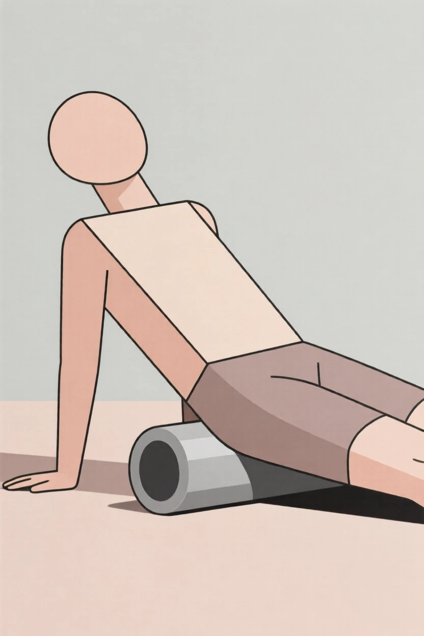 A person foam rolling after a workout