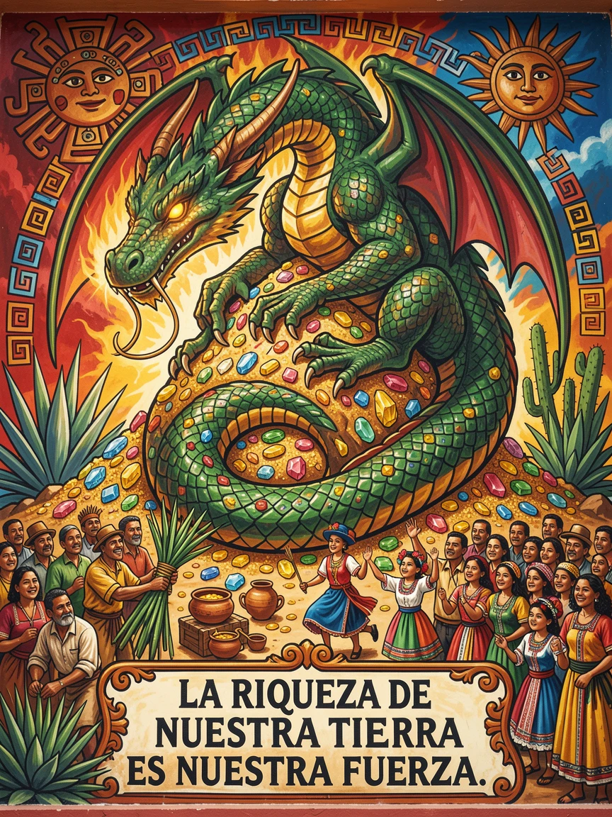 A dragon resting atop a mountain of glittering treasure