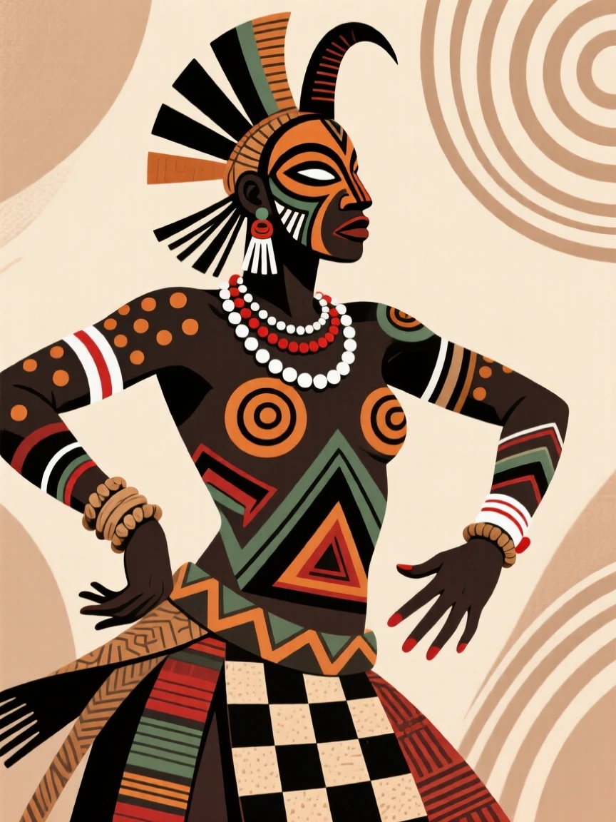 A skilled dancer adorning themselves for a festival.