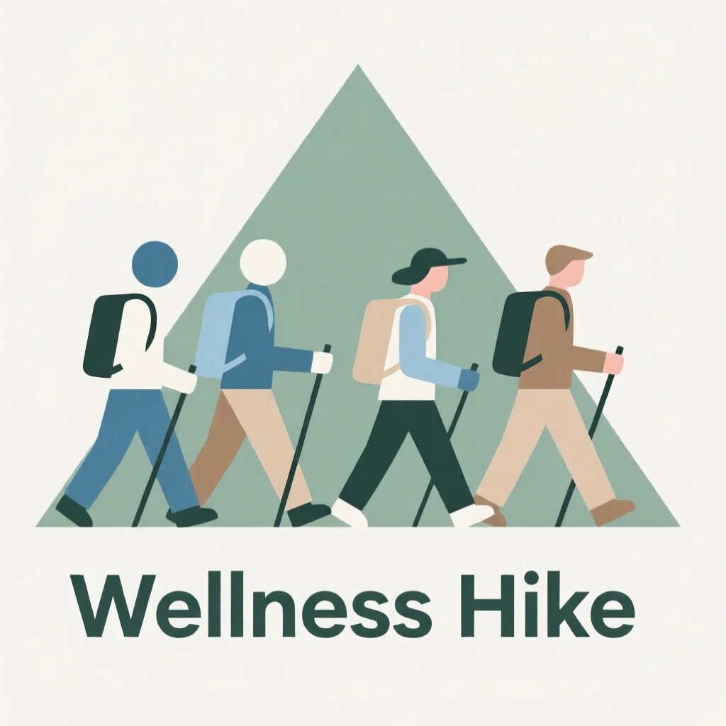 A group hiking together for wellness