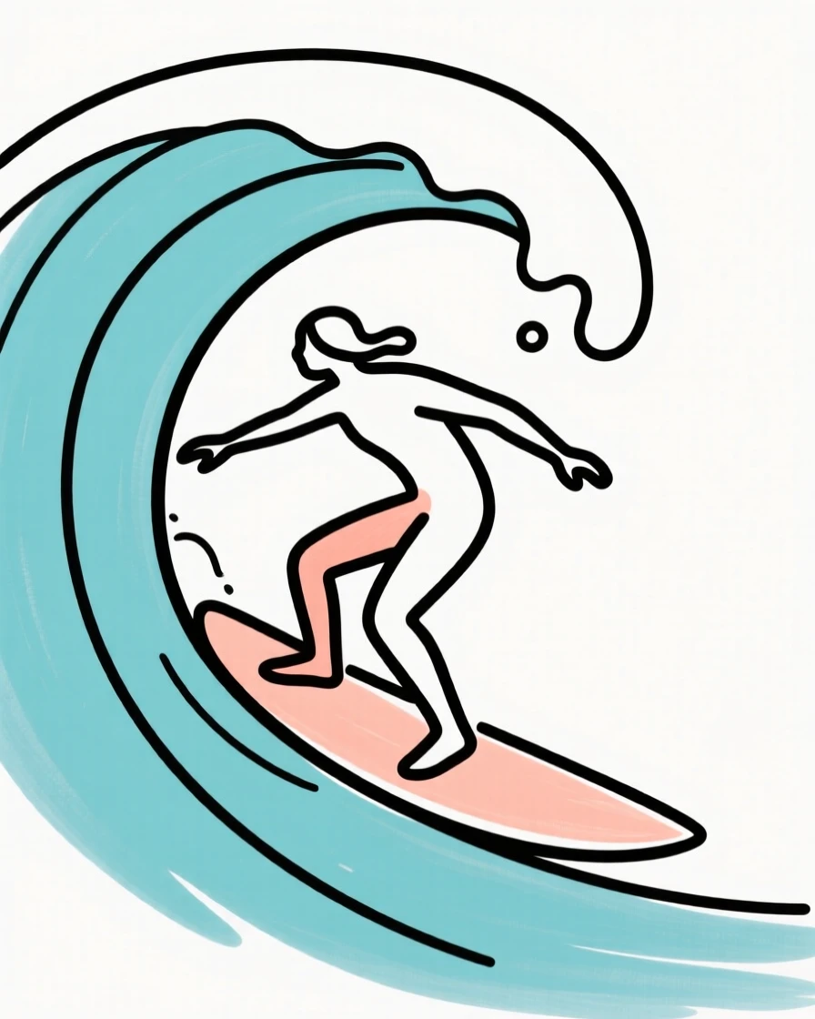 A surfer riding a barrel wave