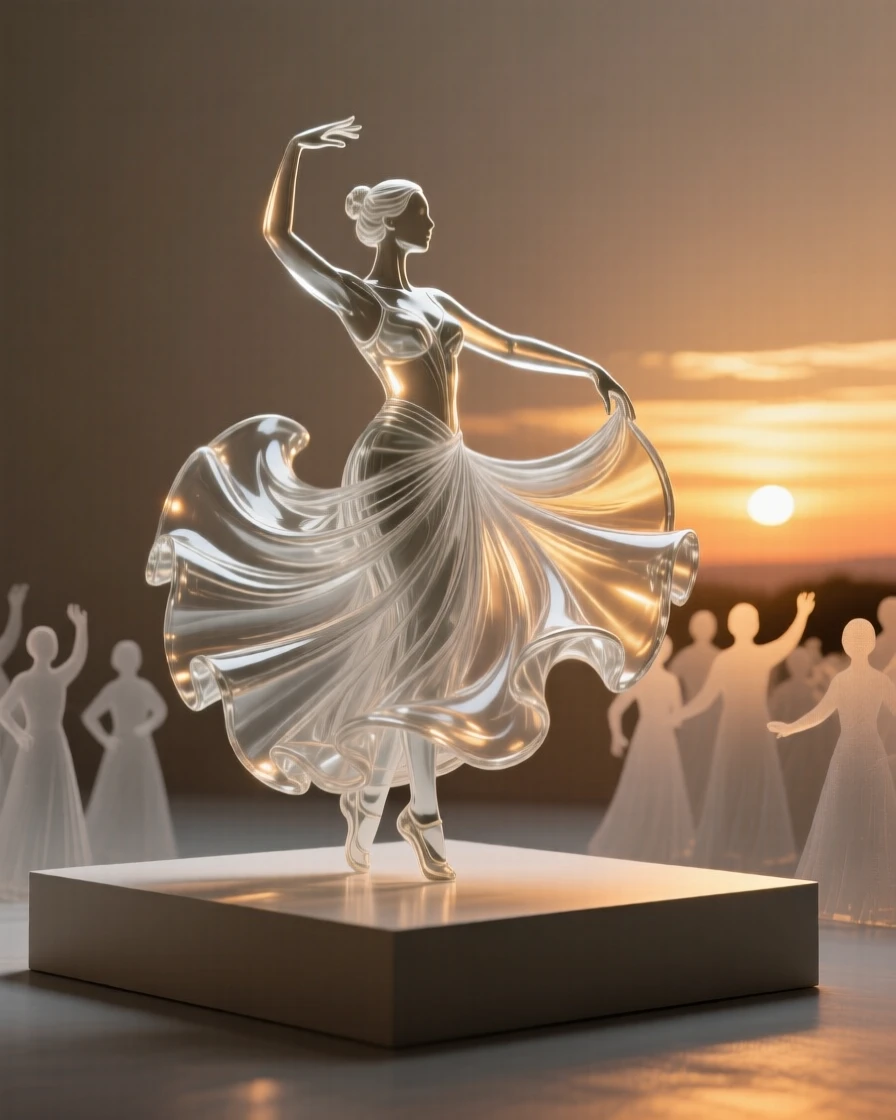 With the last light of sunset glowing behind the stage, a flamenco dancer captured mid-spin in a swirl of fabric, while the crowd begins to sway together in rhythm