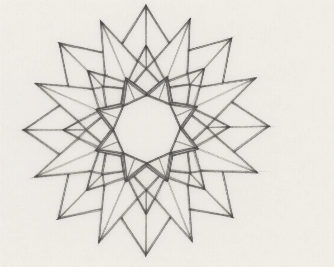 A decorative mandala inspired by a sunburst