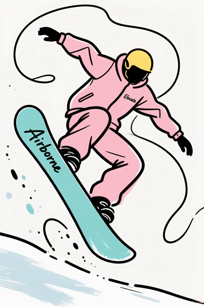 A snowboarder catching big air