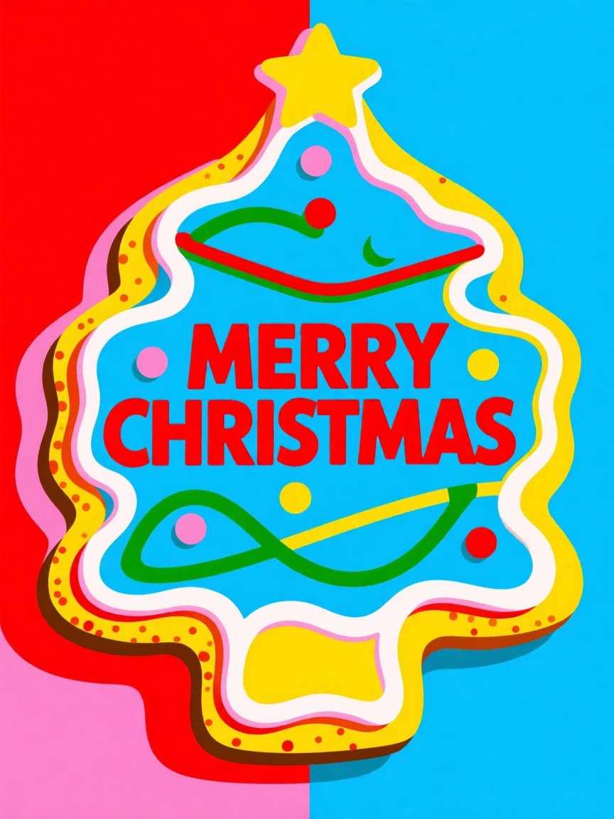 Christmas cookies decorated with icing