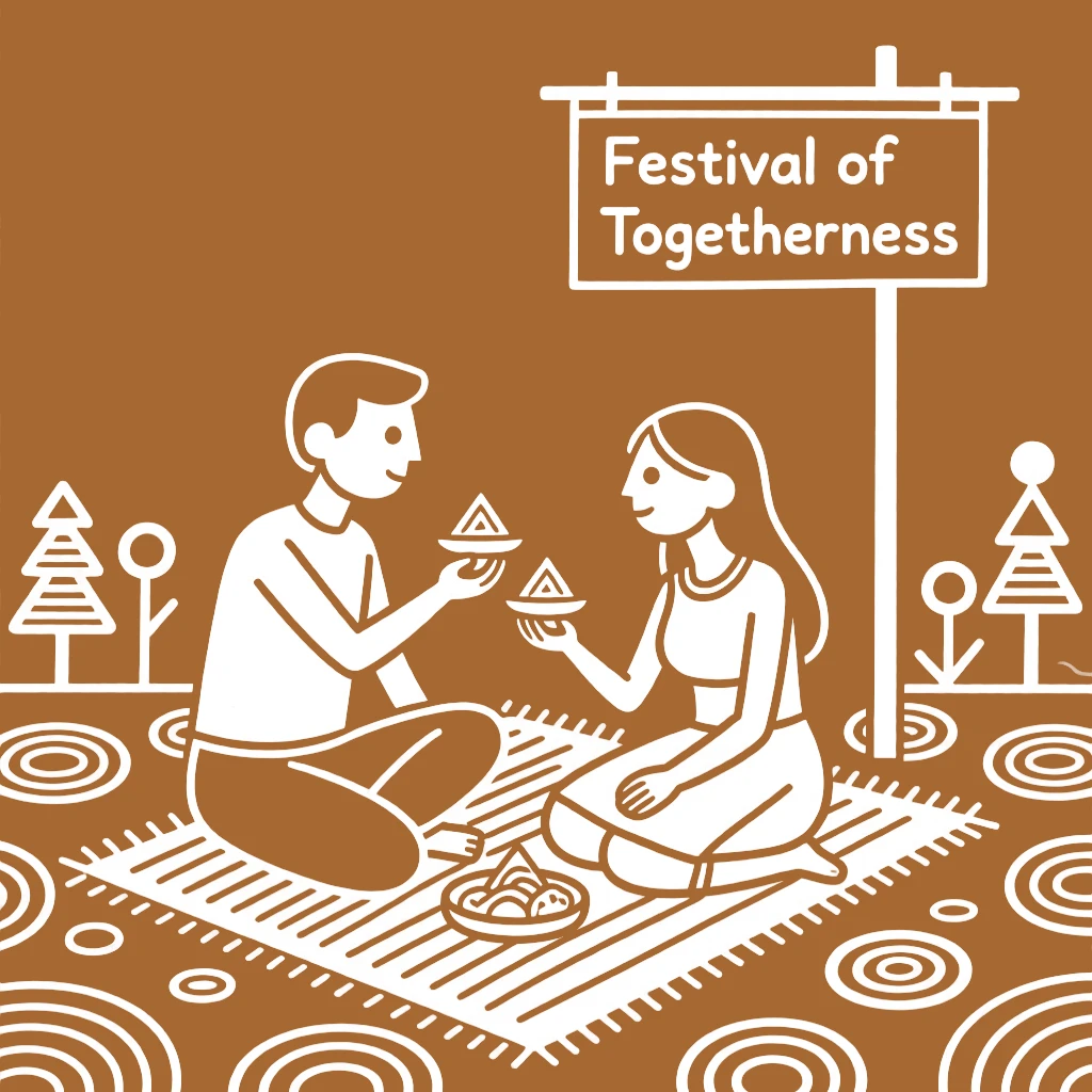 A devoted husband and wife feeding each other during a festive meal.
