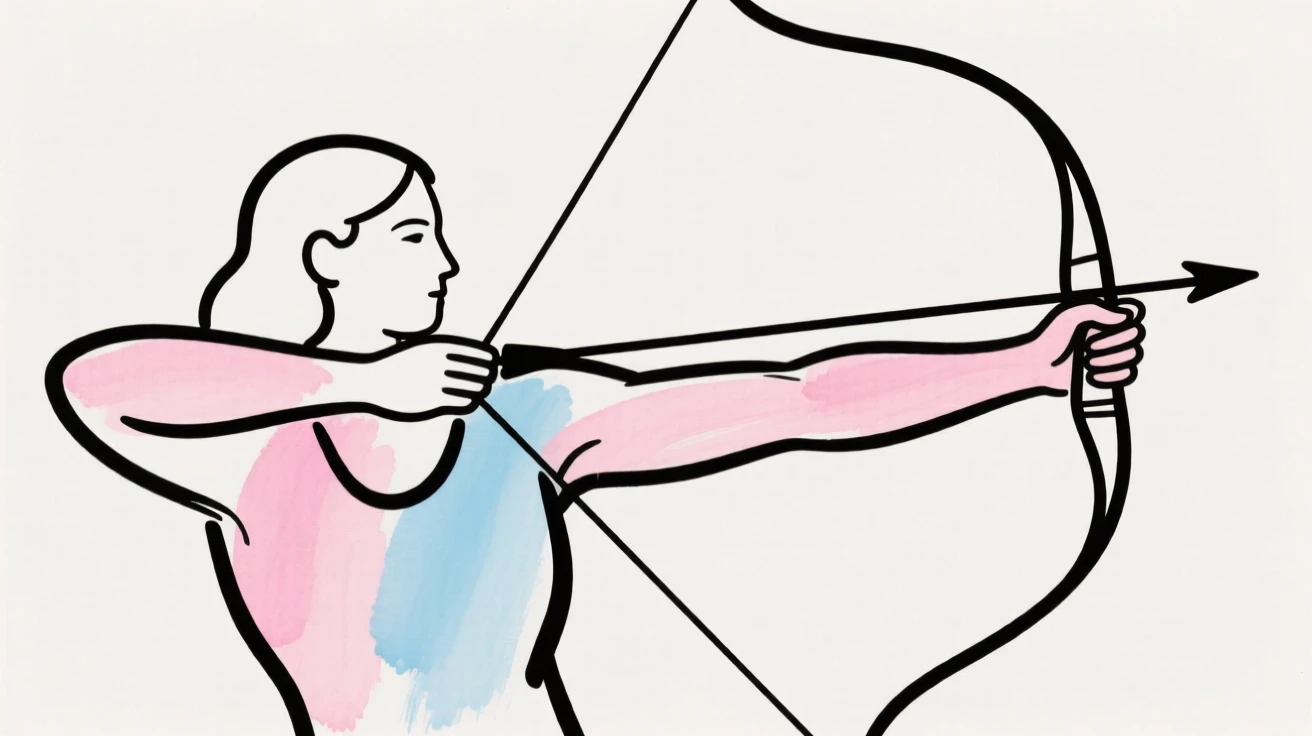 An archer drawing a bow