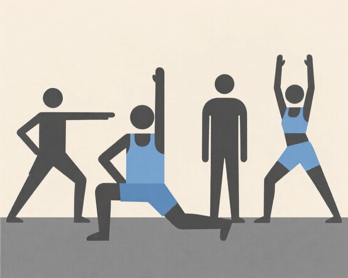 A group doing a fitness class outdoors