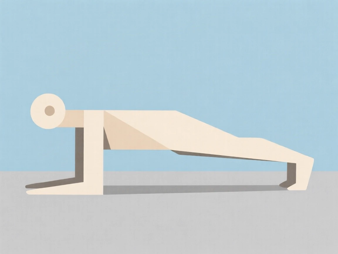 A person doing a plank with proper form