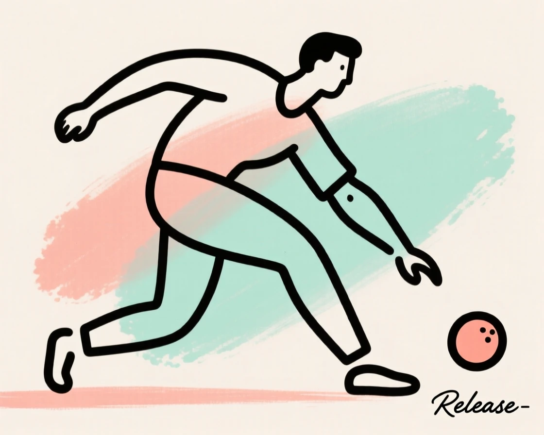 A bowler releasing the ball