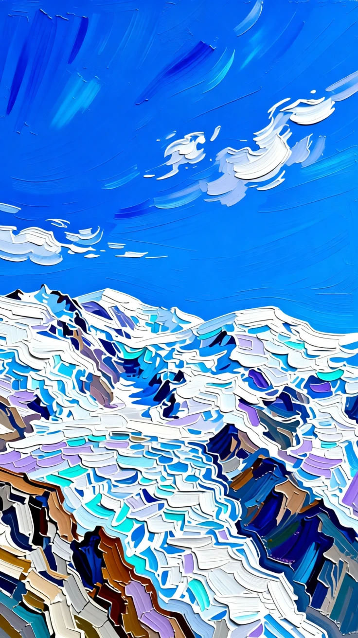 Mont Blanc's glaciers glowing under a brilliant blue midday sky