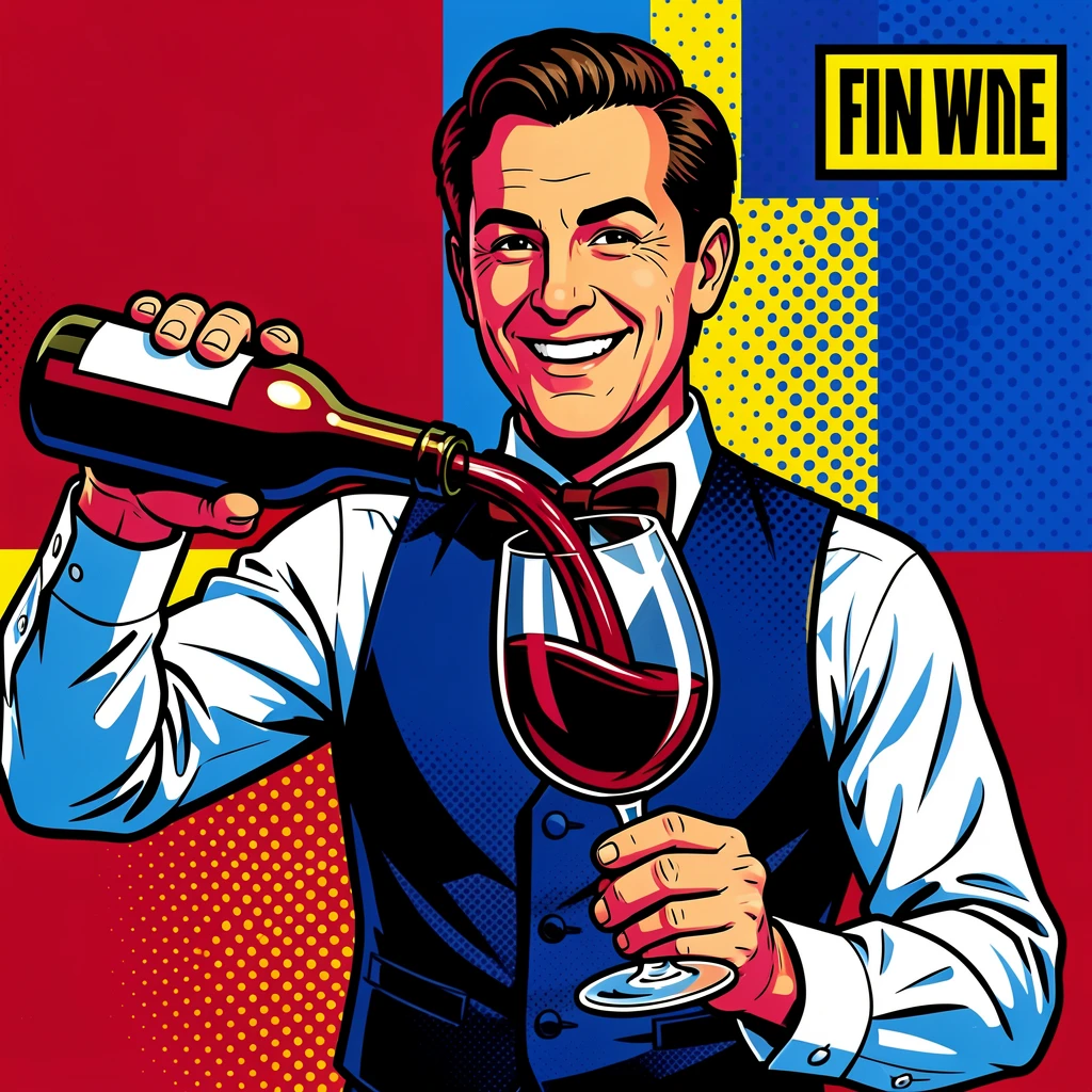 A sommelier pouring a glass of deep wine