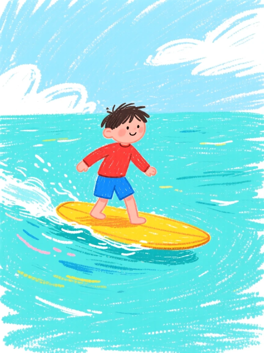 A lone surfer gliding through calm turquoise water.