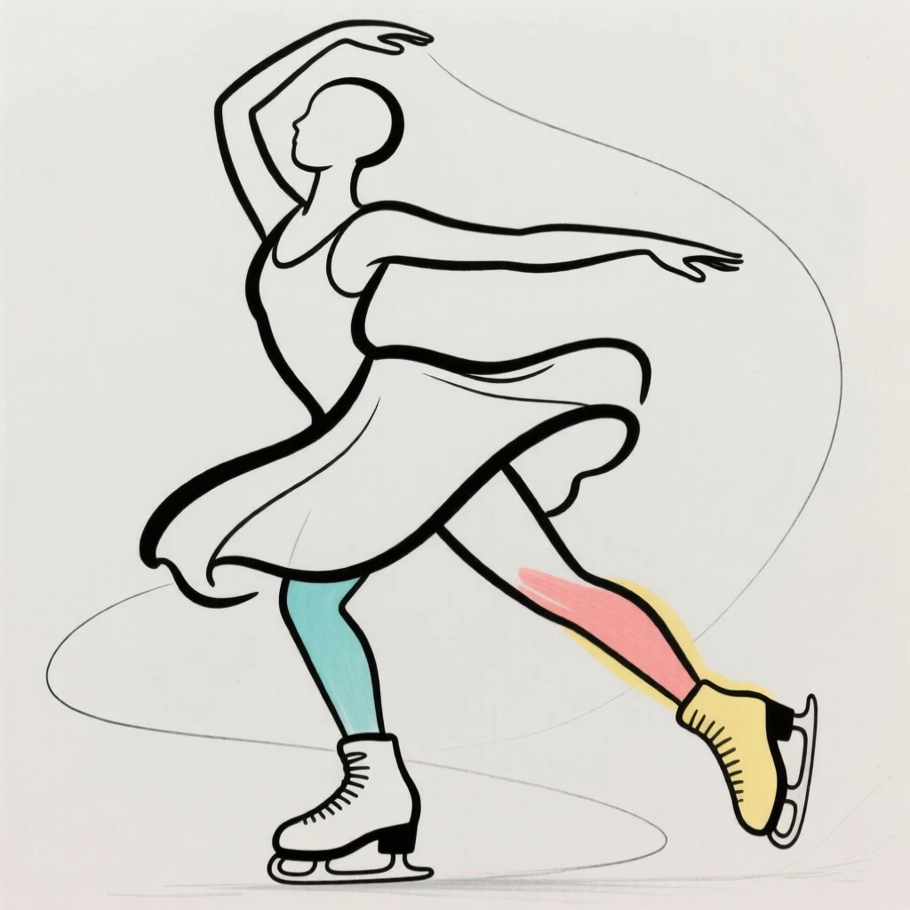 A figure skater in a spin