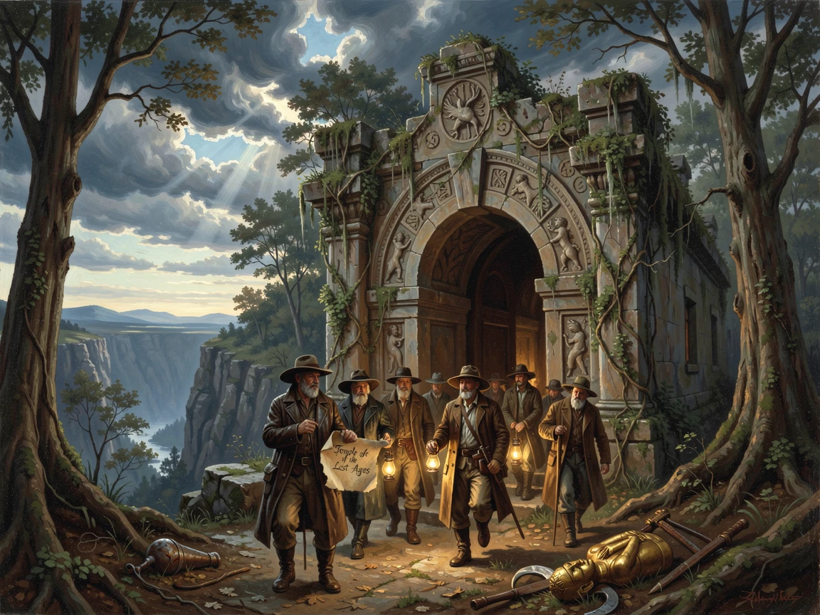 A group of treasure hunters descends into a hidden temple lost to time at the edge of the known world.