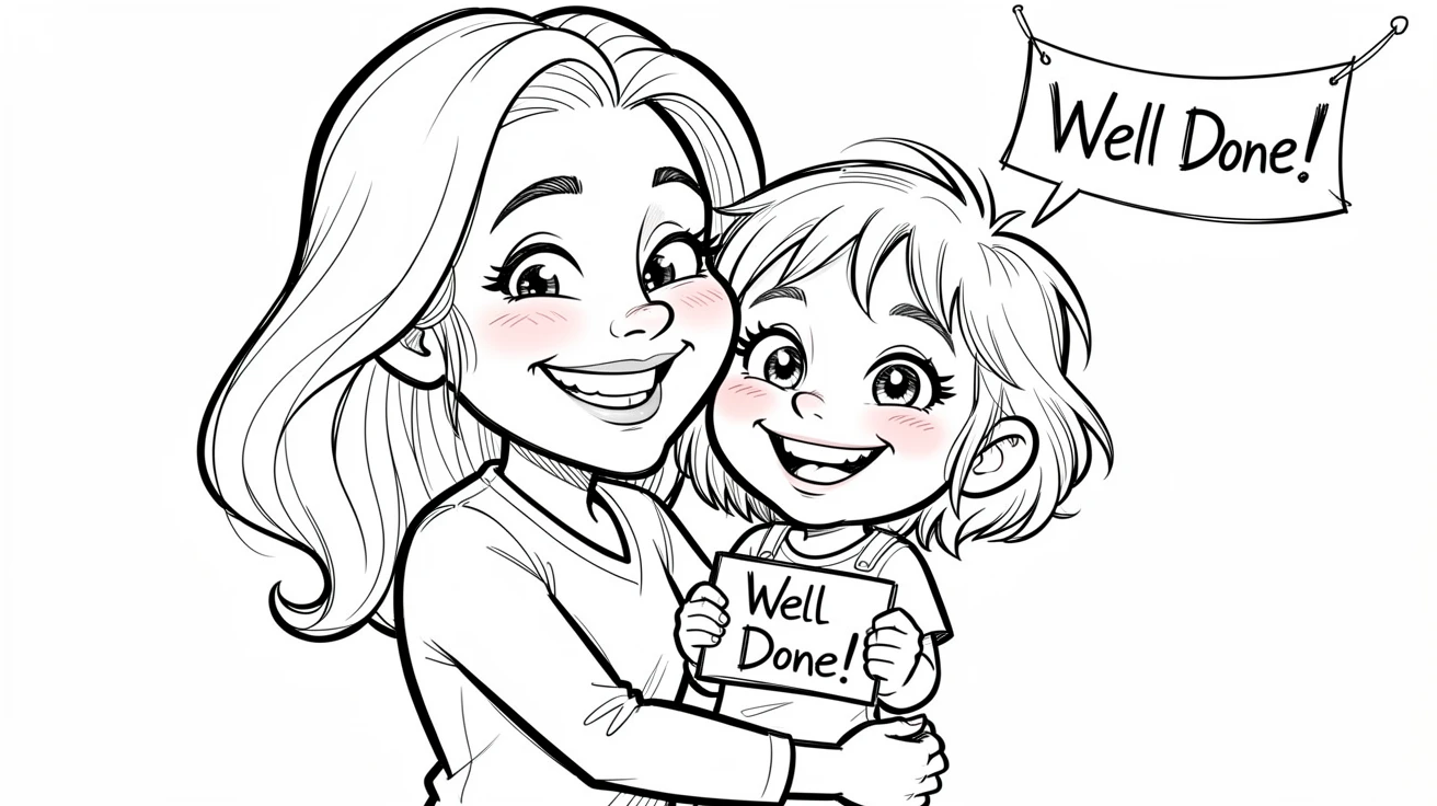 [Family & Relationship Moments] Heartwarming scene of a tender mother and daughter celebrating a small victory together, radiating love and warmth