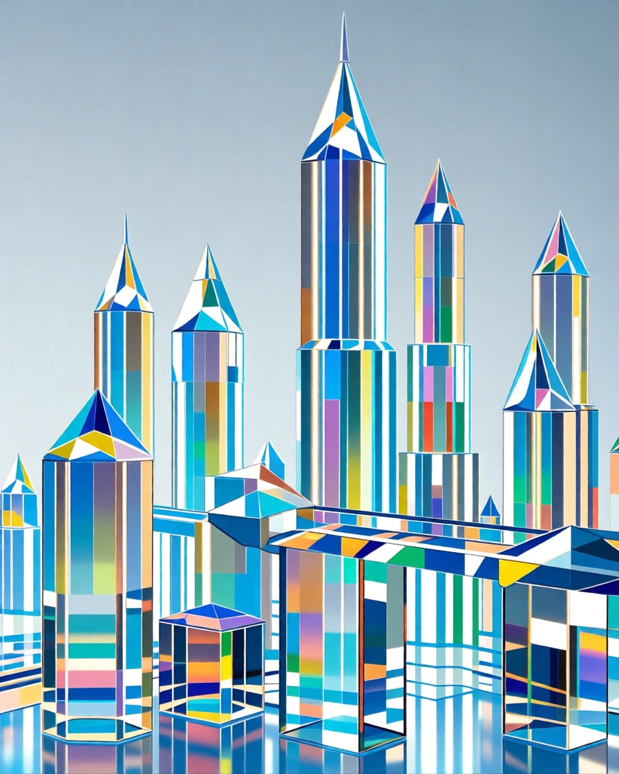 A vast underground futuristic city illuminated entirely by artificial sunlight tubes.