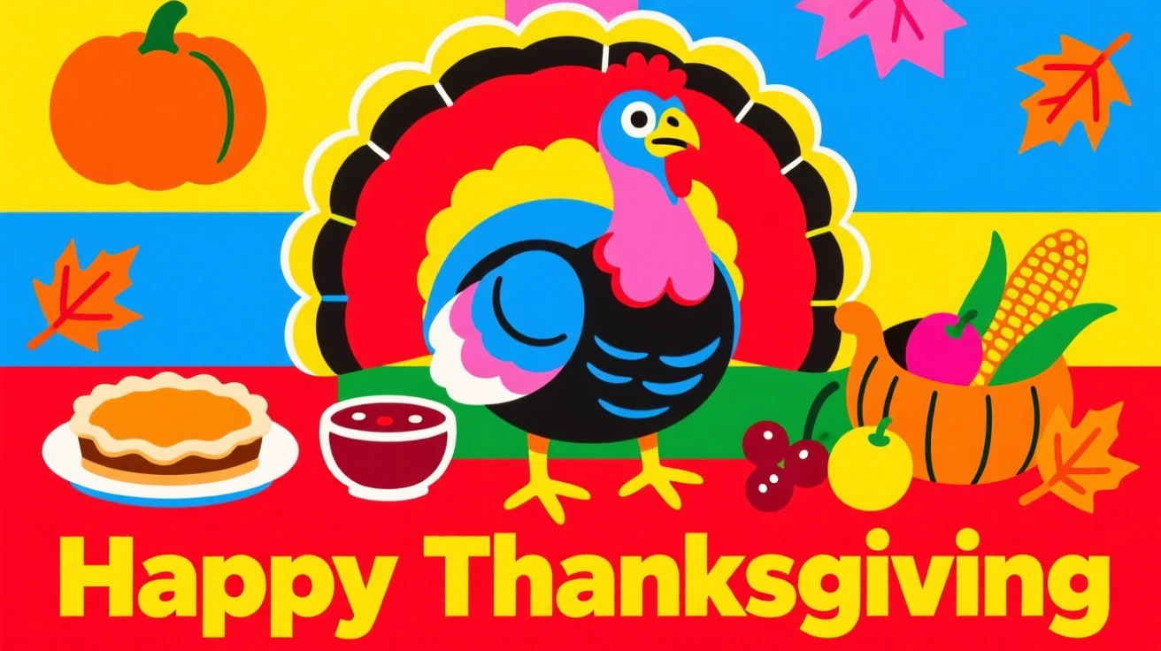 Thanksgiving turkey with all the holiday trimmings