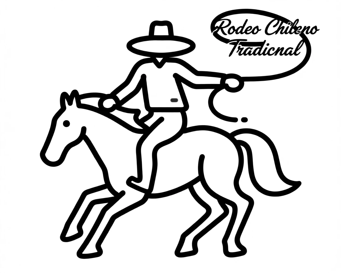 A traditional Chilean rodeo with a huaso cowboy on horseback.