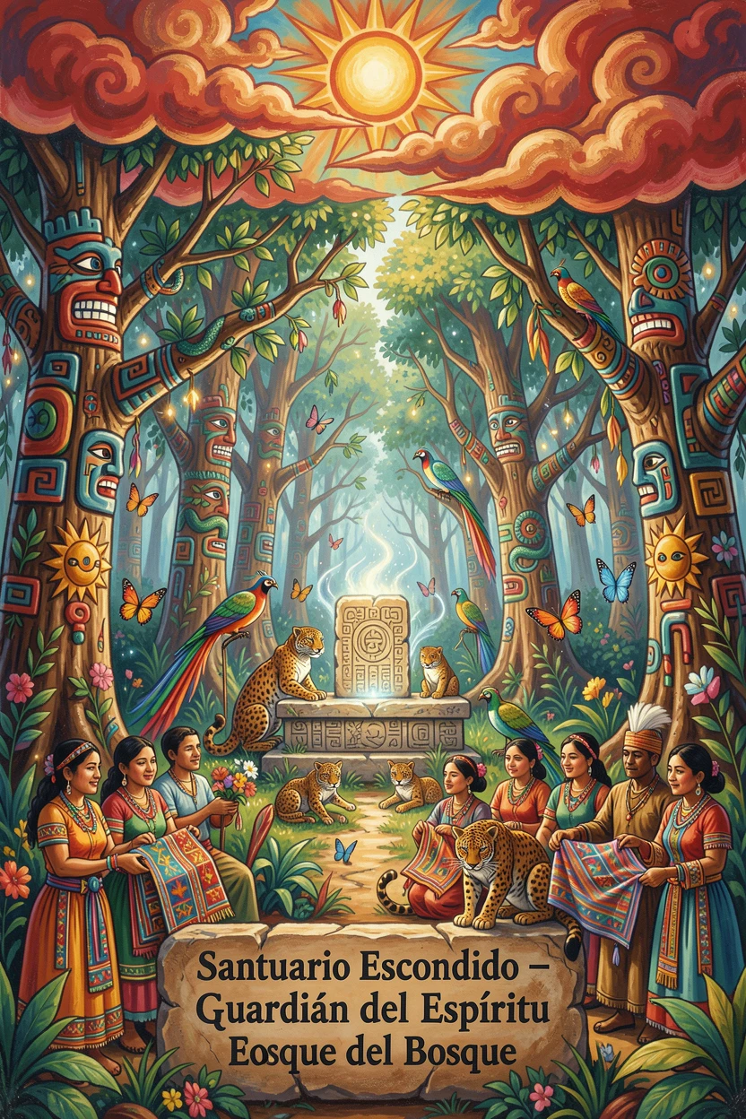 A hidden sanctuary deep within an enchanted forest