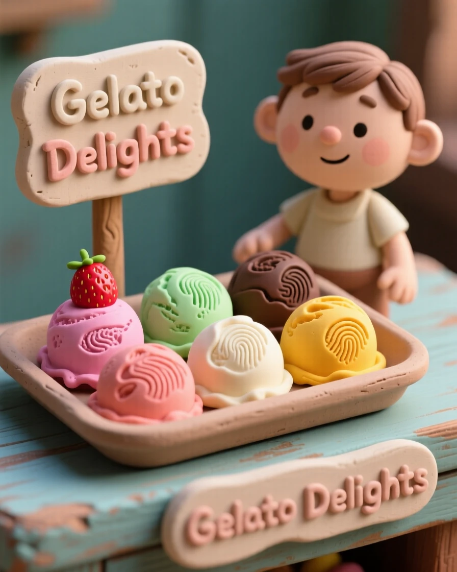 A tray of colorful gelato scoops in a variety of flavors