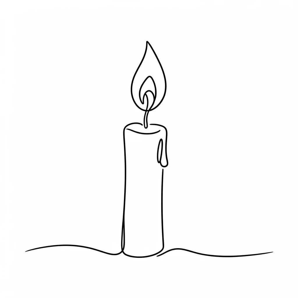 A single lit candle glowing steadily in a dark room, representing hope