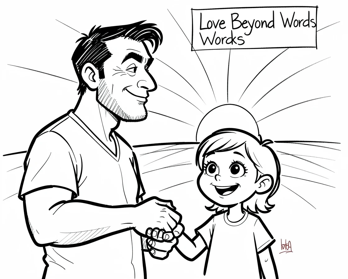 [Family & Relationship Moments] Heartwarming scene of a proud father and child watching the sunset hand in hand, radiating love and warmth