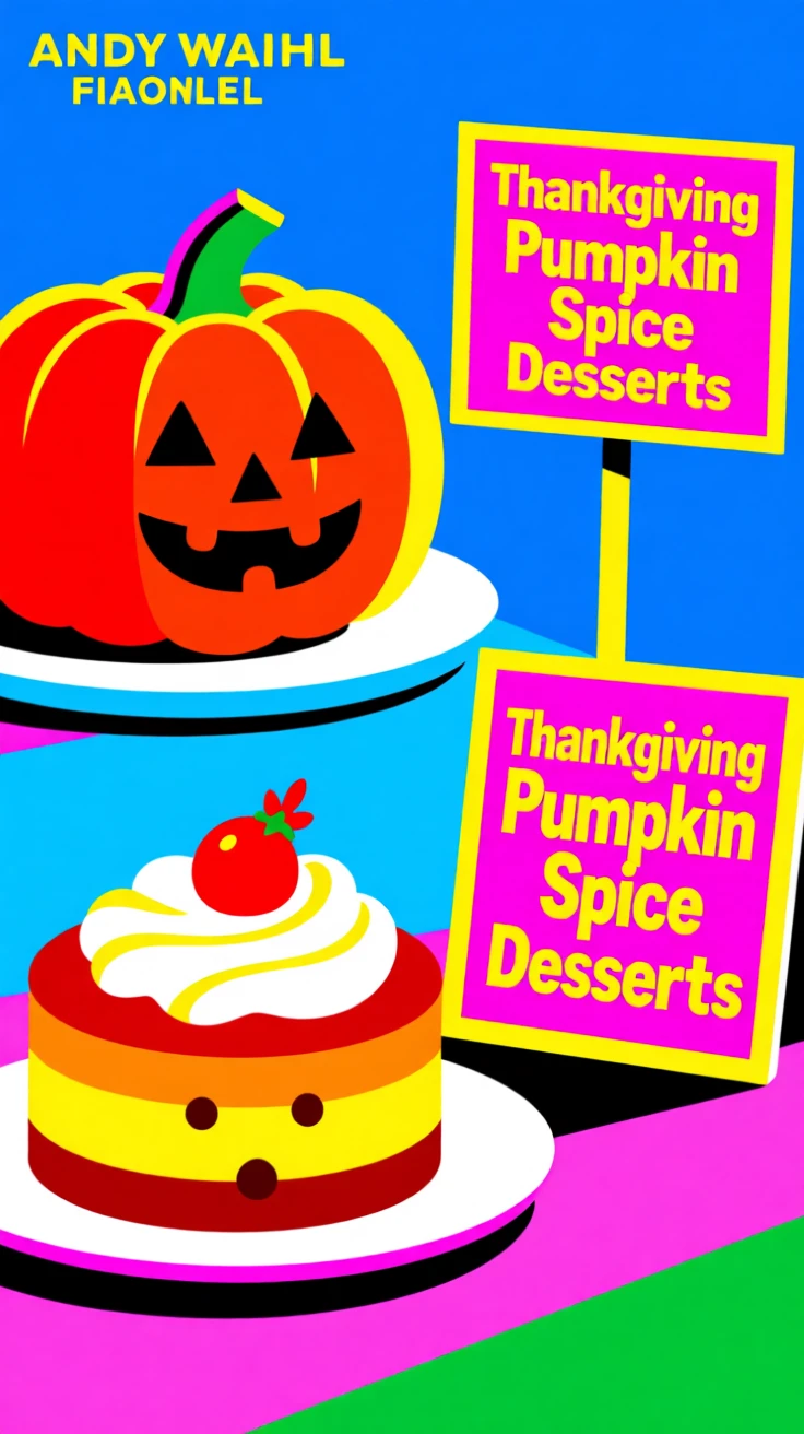 Thanksgiving pumpkin spice desserts on display
