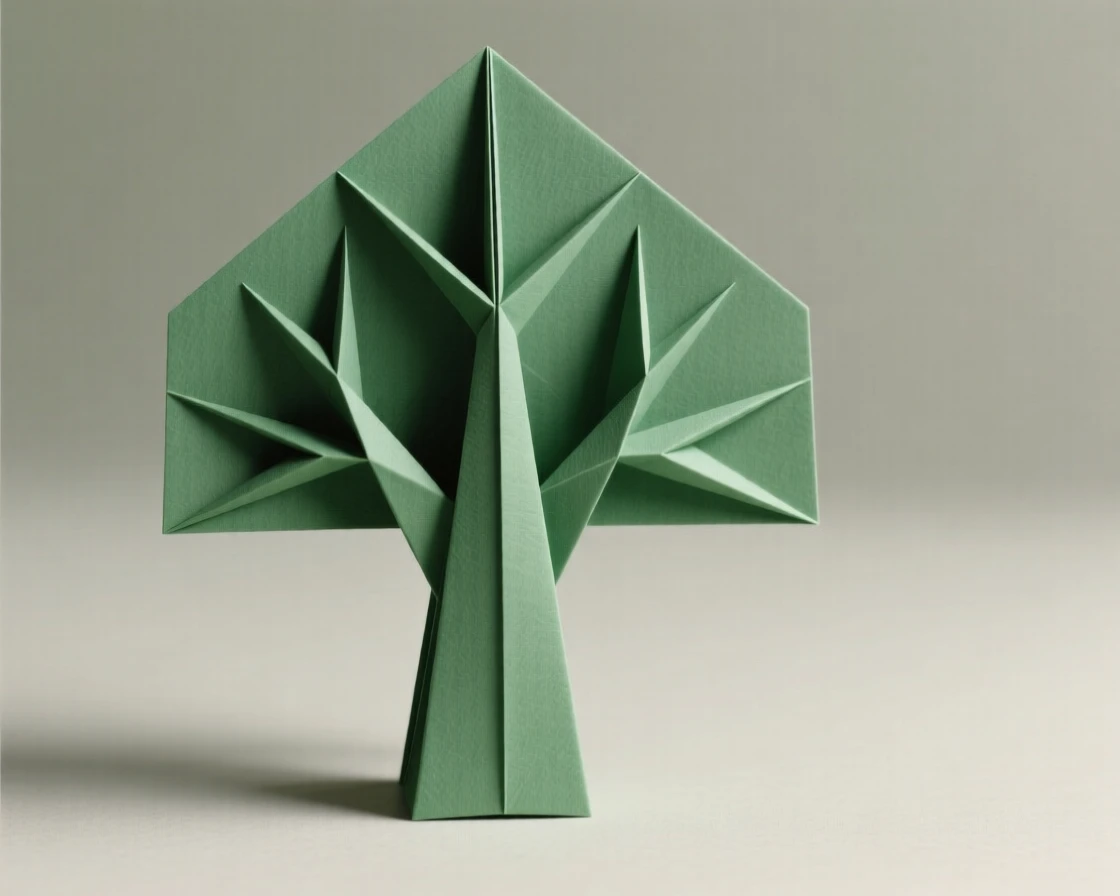 A stylized tree silhouette with branches forming an elegant symmetrical canopy.