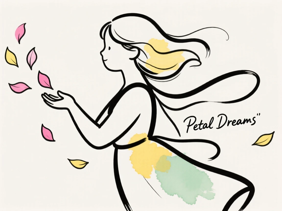 A flower girl scattering petals