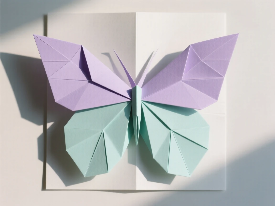 A stylized butterfly wing pattern mirrored into a symmetrical decorative design.