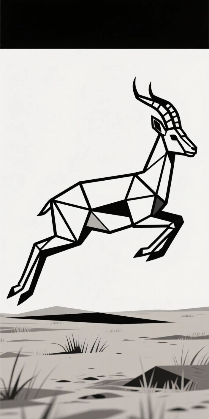 A gazelle leaping gracefully across the savanna