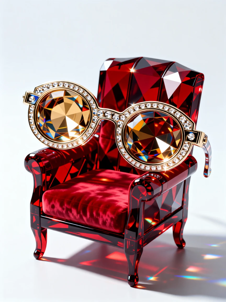 A pair of ornate vintage opera glasses resting on red velvet theater seating.