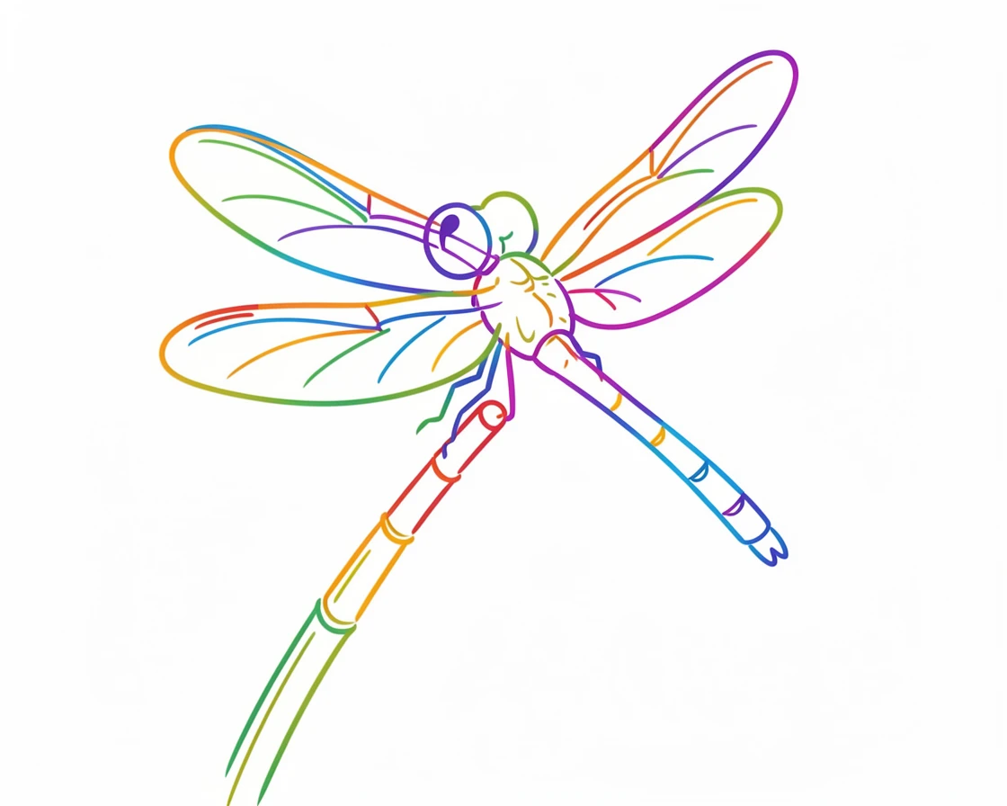 A close-up of a dragonfly perched on the tip of a reed.